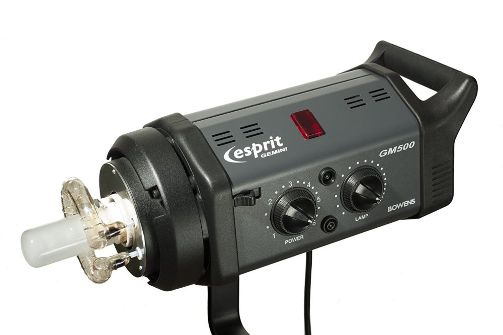 2 x Bowens Esprit 500 mit Reflektoren, Schirmen und Stativen